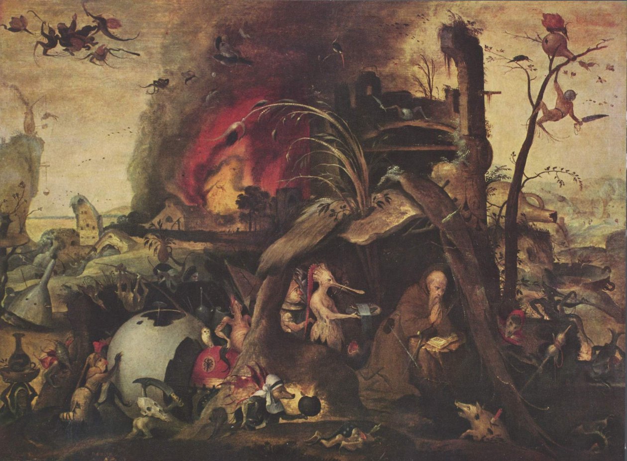 Kuszenie św. Antoniego autorstwa Hieronymus Bosch