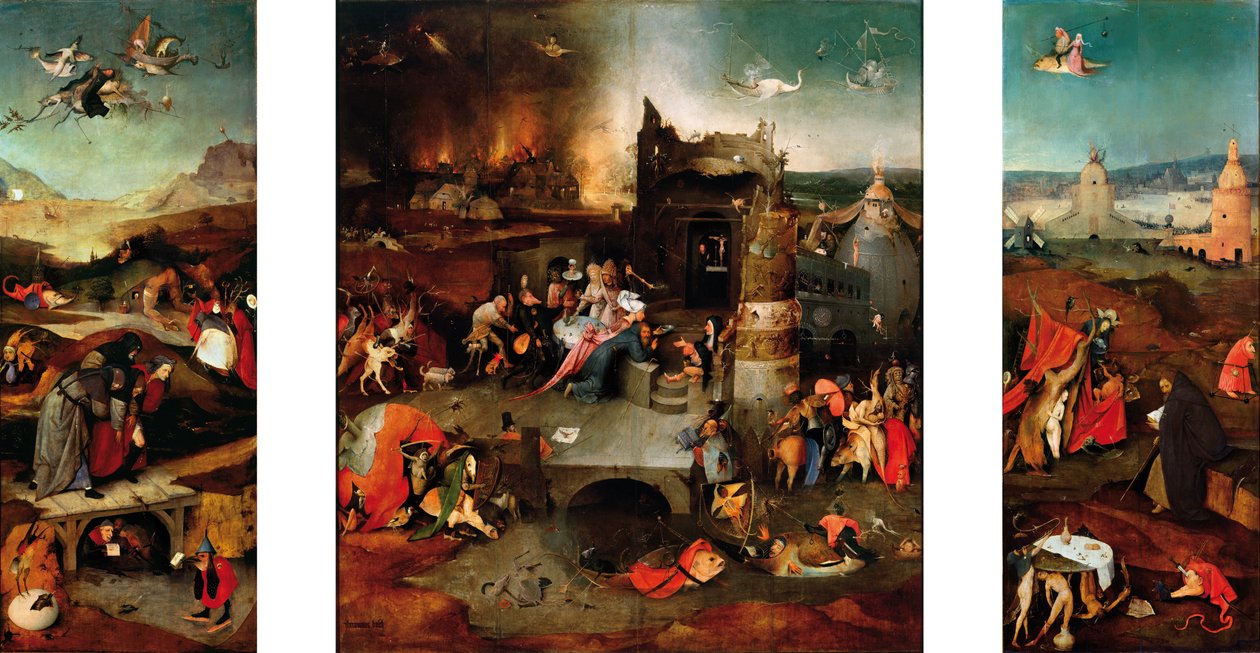 Kuszenie św. Antoniego autorstwa Hieronymus Bosch