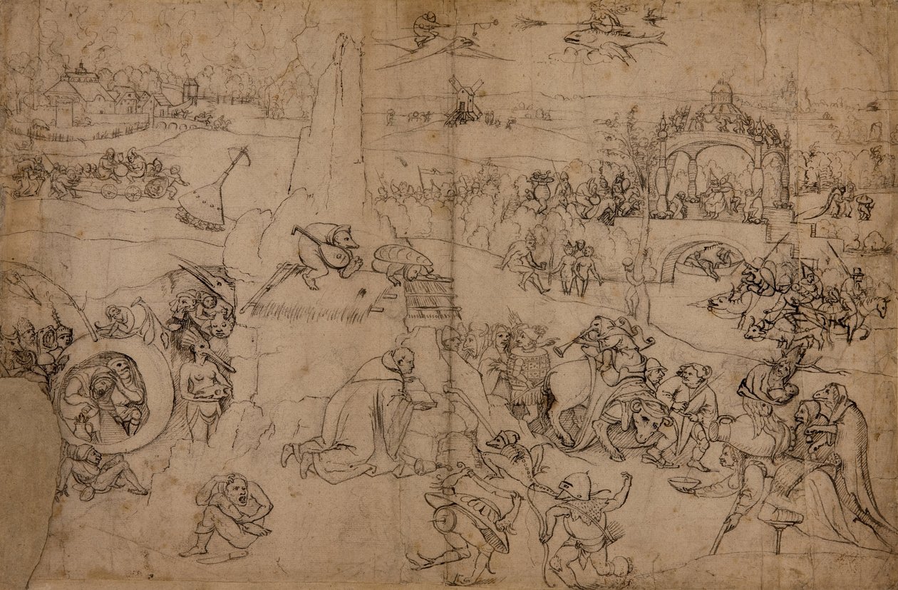 Kuszenie św. Antoniego autorstwa Hieronymus Bosch