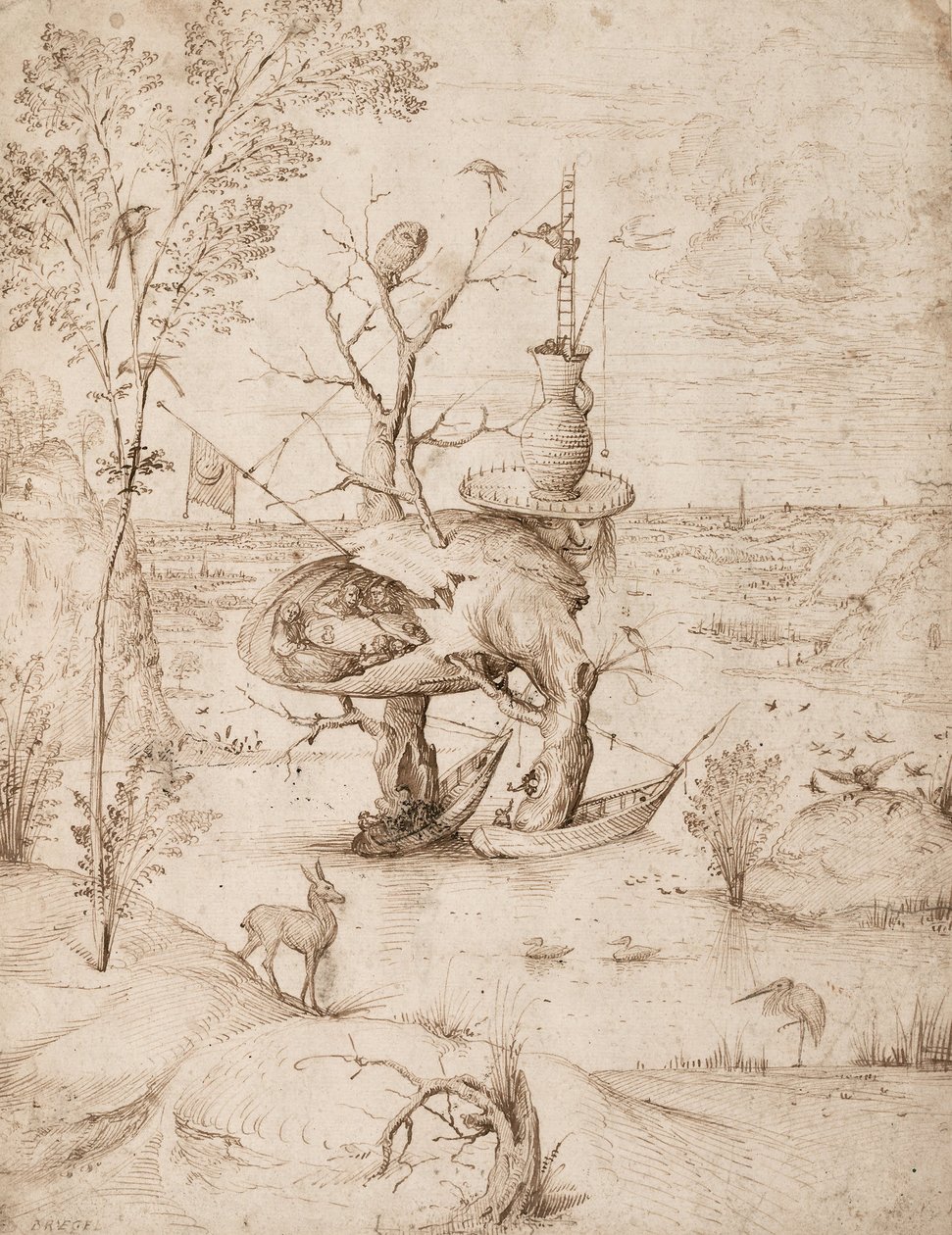 Człowiek-drzewo 1505 autorstwa Hieronymus Bosch