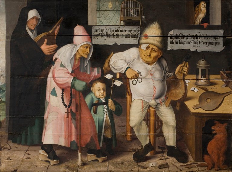 Naprawiacz mieszków autorstwa Hieronymus Bosch