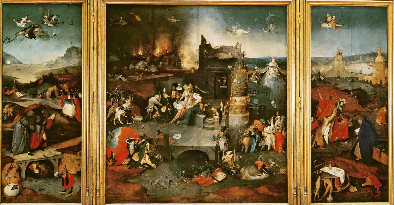Tryptyk: Kuszenie św. Antoniego autorstwa Hieronymus Bosch