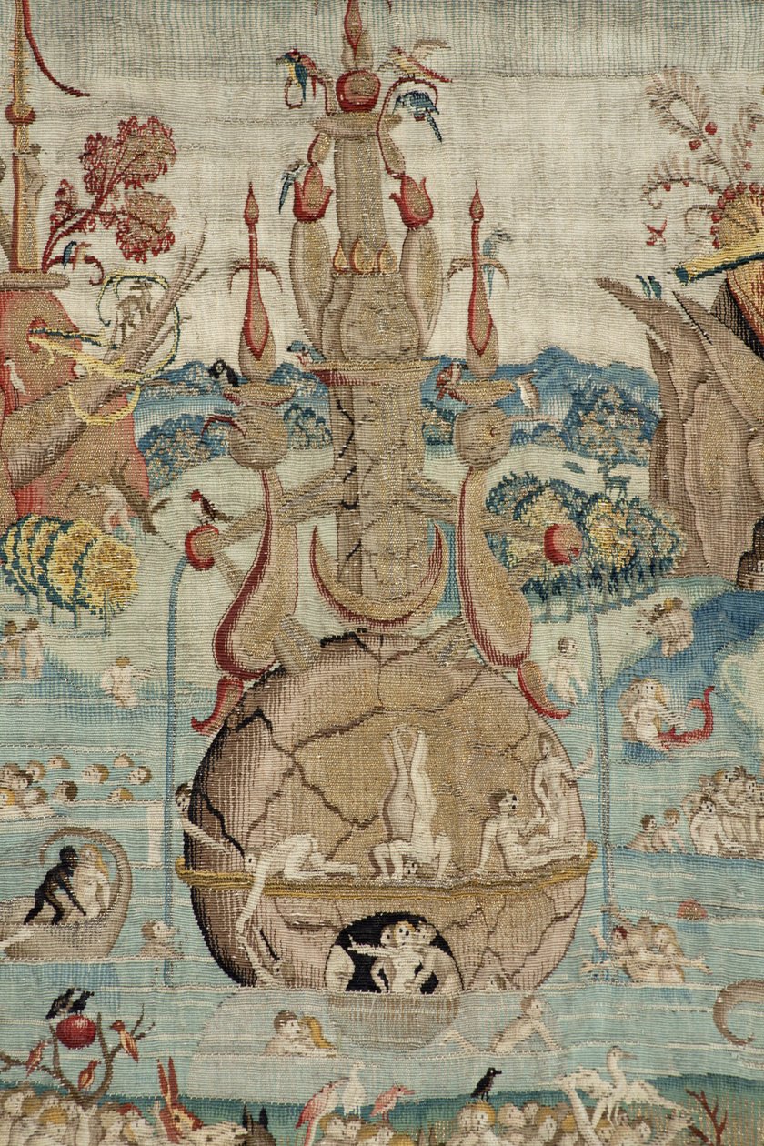 O Jardim das Delícias Terrenas. ca. 1560 (tapeçaria) polonês autorstwa Hieronymus (after) Bosch