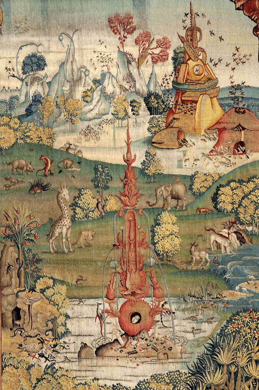 Ogród rozkoszy ziemskich. ok. 1560 (gobelin) autorstwa Hieronymus (after) Bosch