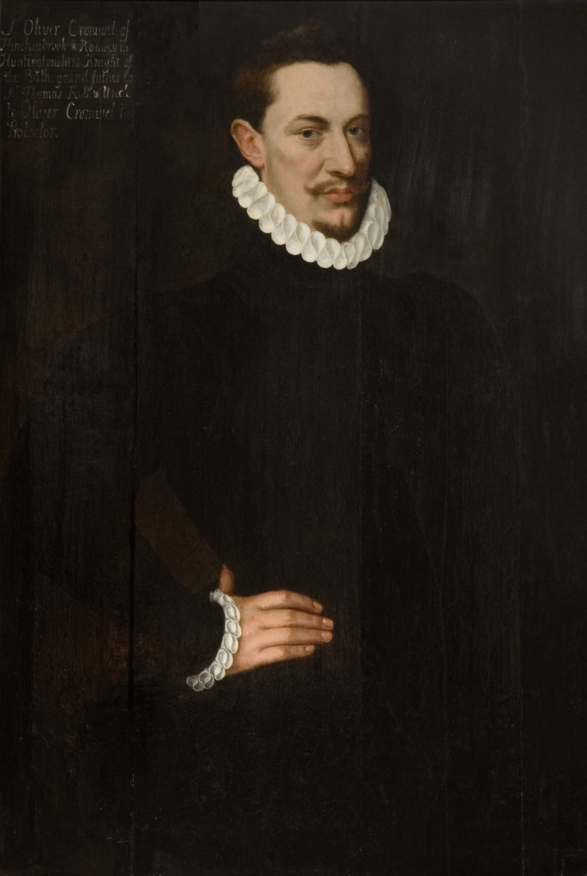 Sir Oliver Cromwell, ok.1580 (olej na panelu) autorstwa Hieronymus (circle of) Custodis