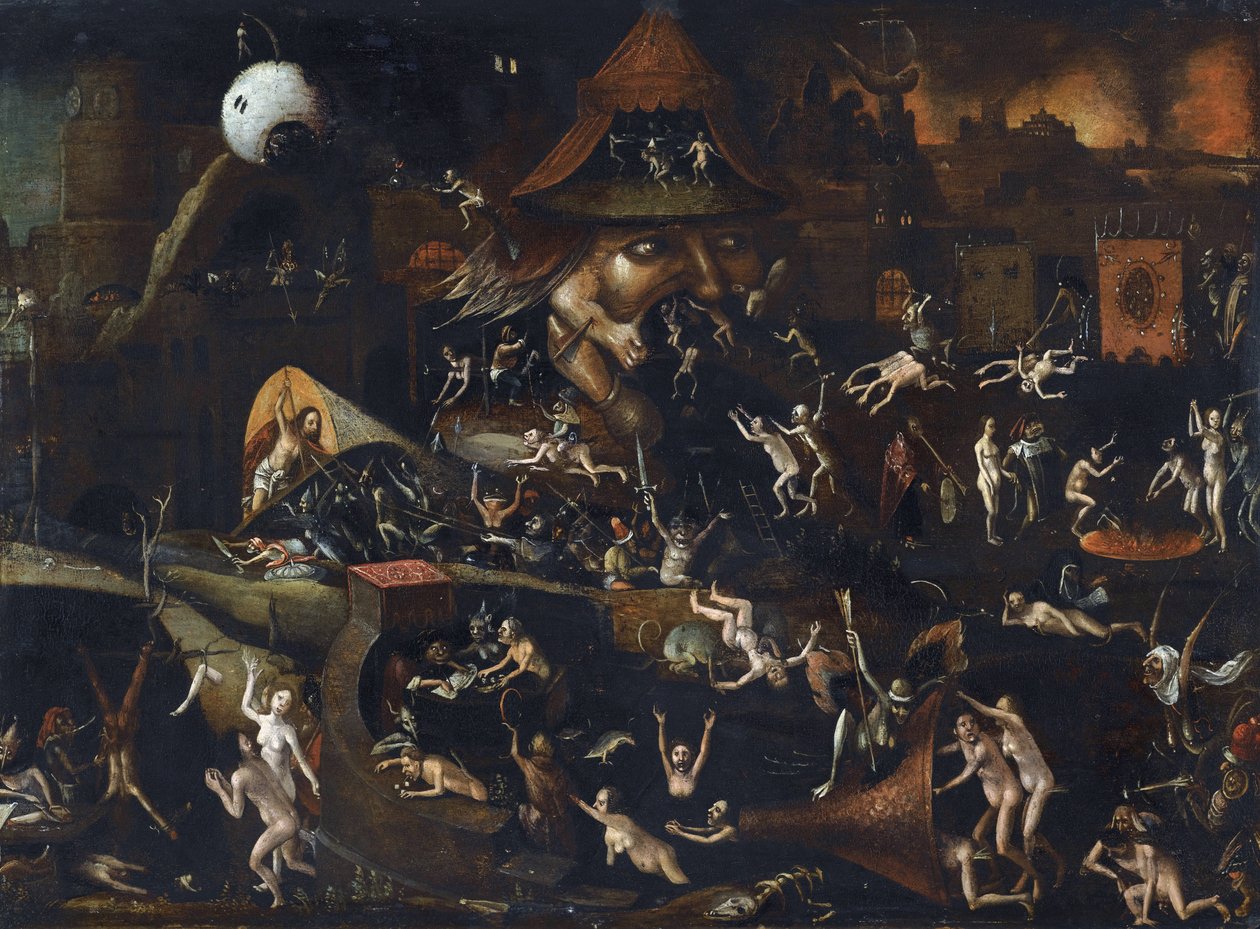 Descente aux Enfers - Harrowing of Hell par Bosch, Hieronymus autorstwa Hieronymus (school of) Bosch