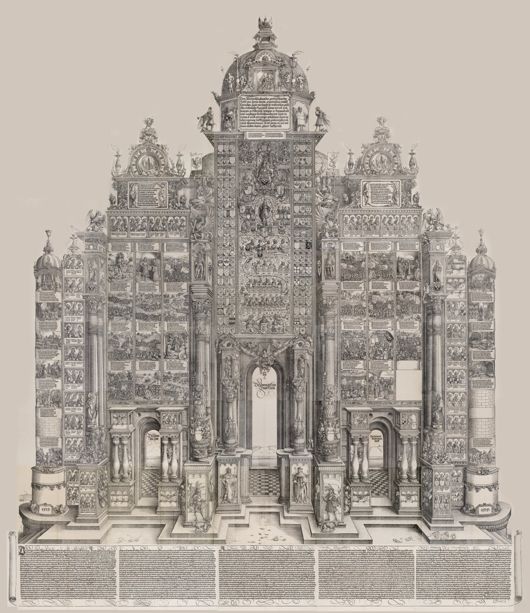 Arch of Honor, 1515, druk 151718., 1515, druk 151718. autorstwa Hieronymus Andreae