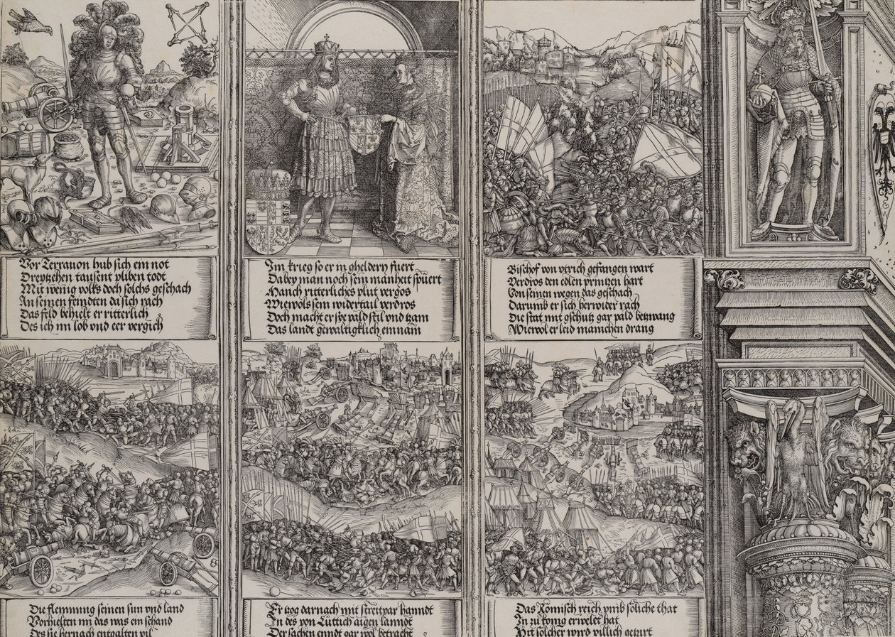 Zaręczyny Marii Burgundzkiej, Młody Maksymilian, Walka o sukces Burgundów..., 1515. autorstwa Hieronymus Andreae