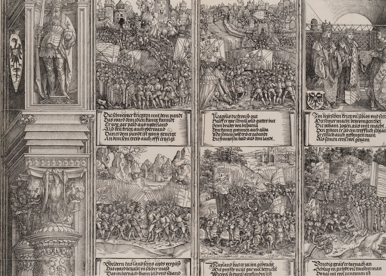 Małżeństwo Filipa Pięknego z Joanną Austriacką, Maksymilian odzyskuje okupowane T..., 1515. autorstwa Hieronymus Andreae