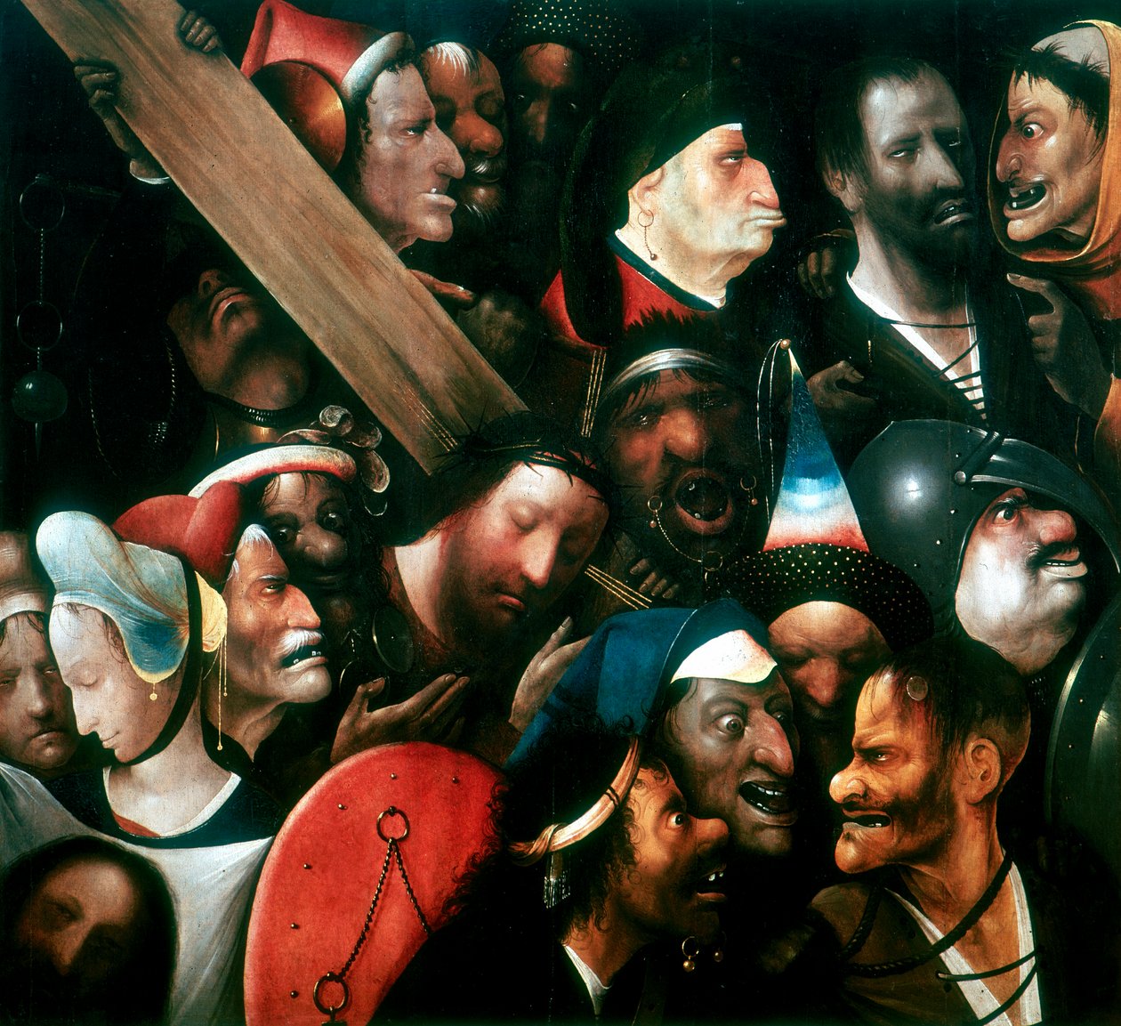 Niesienie krzyża, c1480-1516 autorstwa Hieronymus Bosch