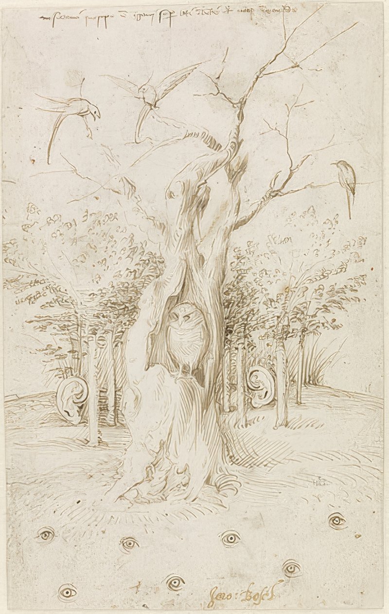 Pole ma oczy, las ma uszy autorstwa Hieronymus Bosch