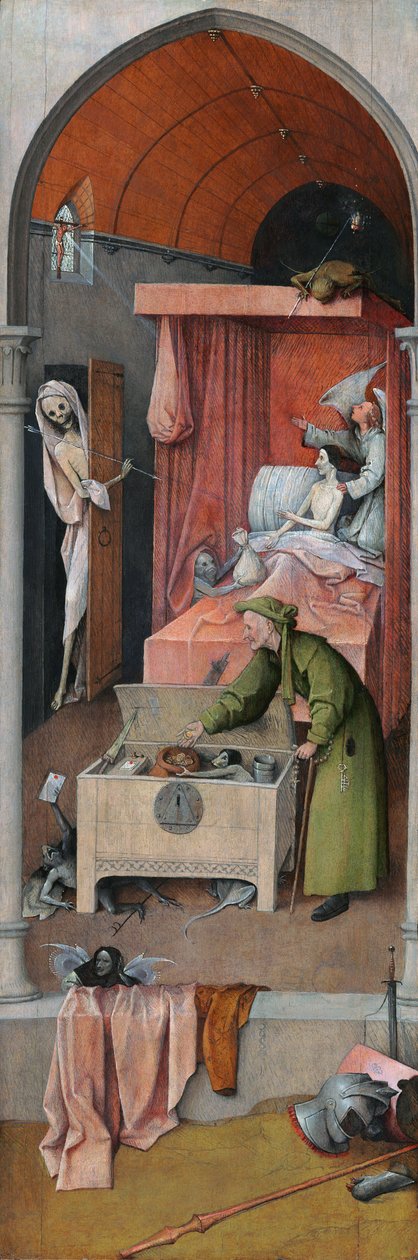 Śmierć i skąpiec autorstwa Hieronymus Bosch
