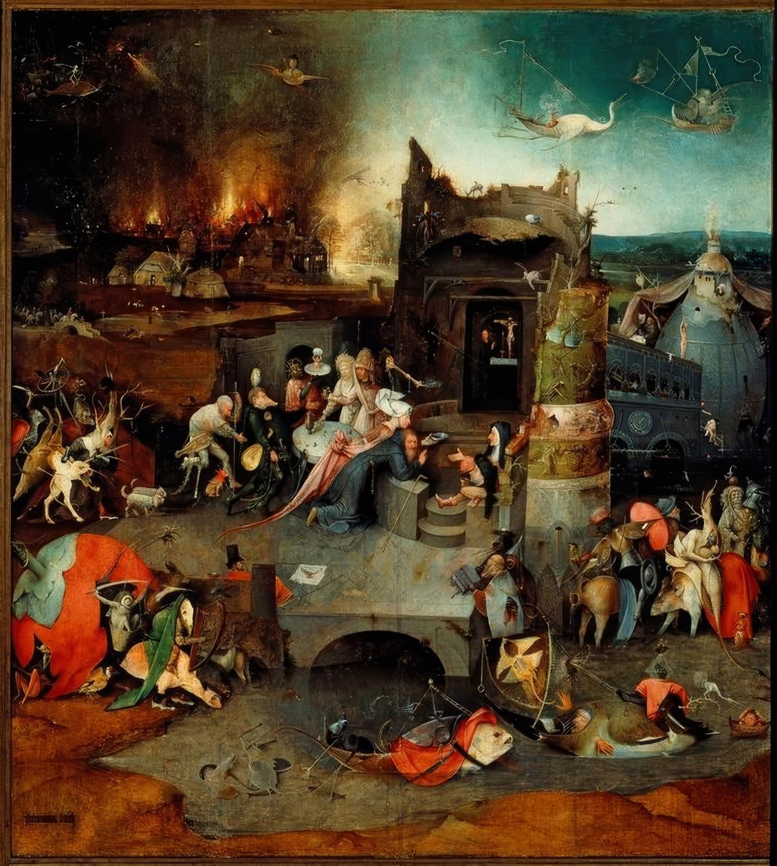 Pokusa św. Antoniego autorstwa Hieronymus Bosch