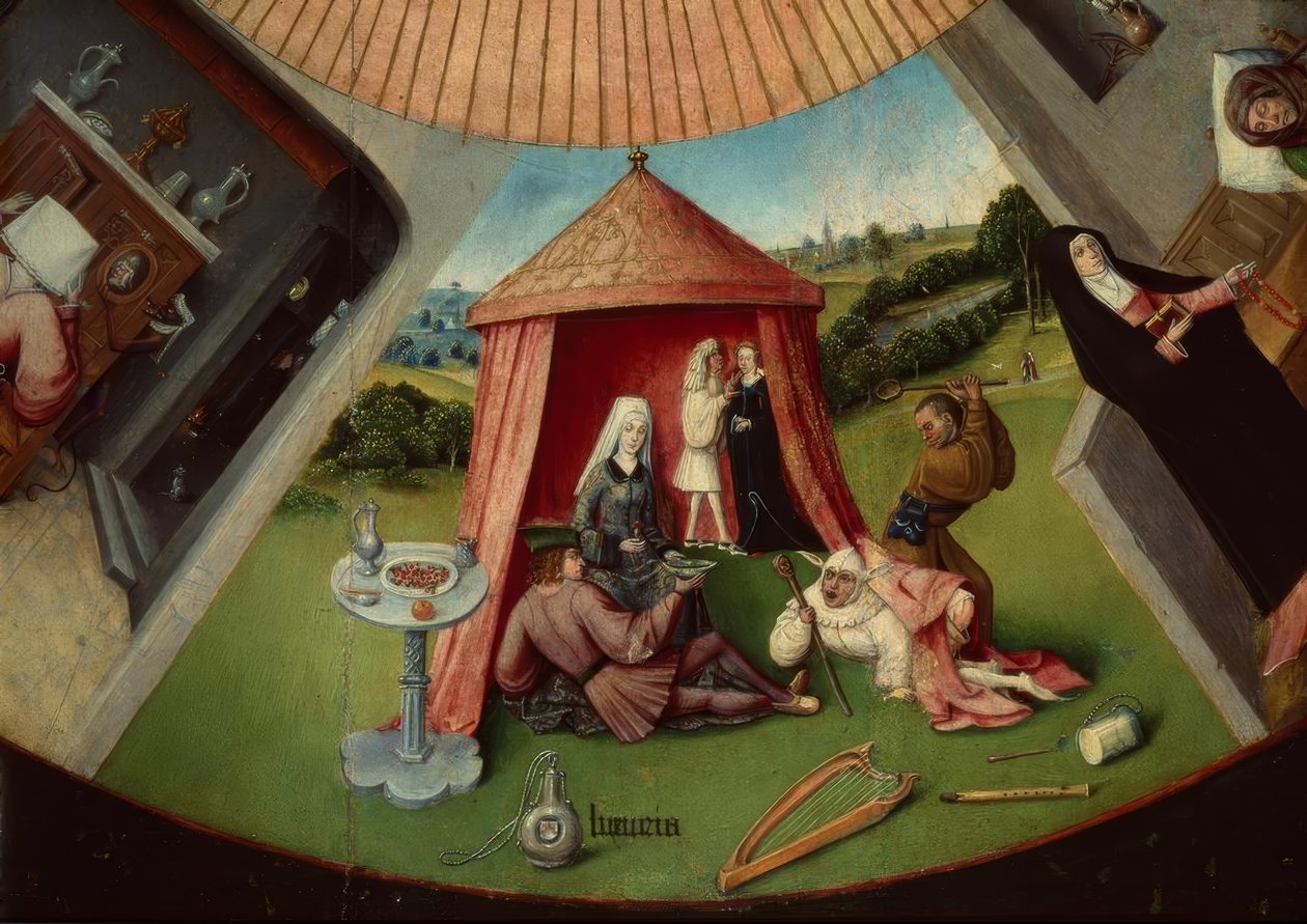 Siedem głównych grzechów i cztery ostatnie rzeczy autorstwa Hieronymus Bosch