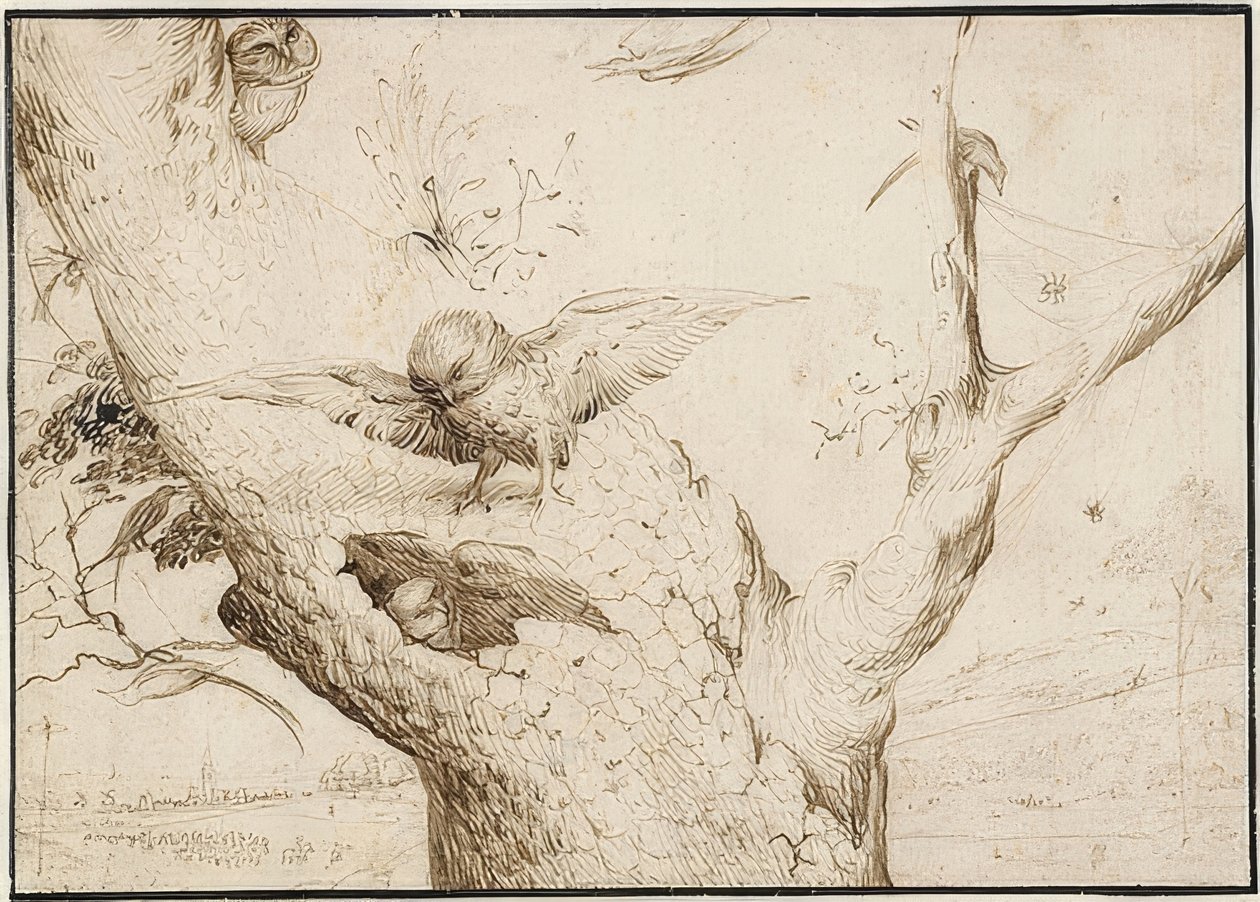 Eulennesta. 1505-10 autorstwa Hieronymus Bosch