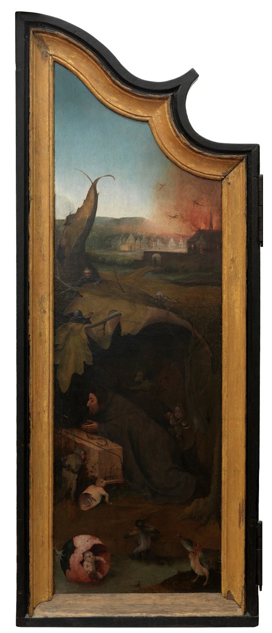Lewy panel Tryptyku Hioba, ok. 1500-24 (olej na desce) autorstwa Hieronymus Bosch