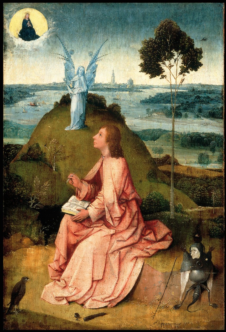 Św. Jan Ewangelista na Patmos, ok. godz. 1505 autorstwa Hieronymus Bosch