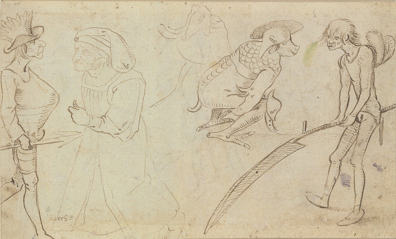 Studia postaci groteskowych autorstwa Hieronymus Bosch