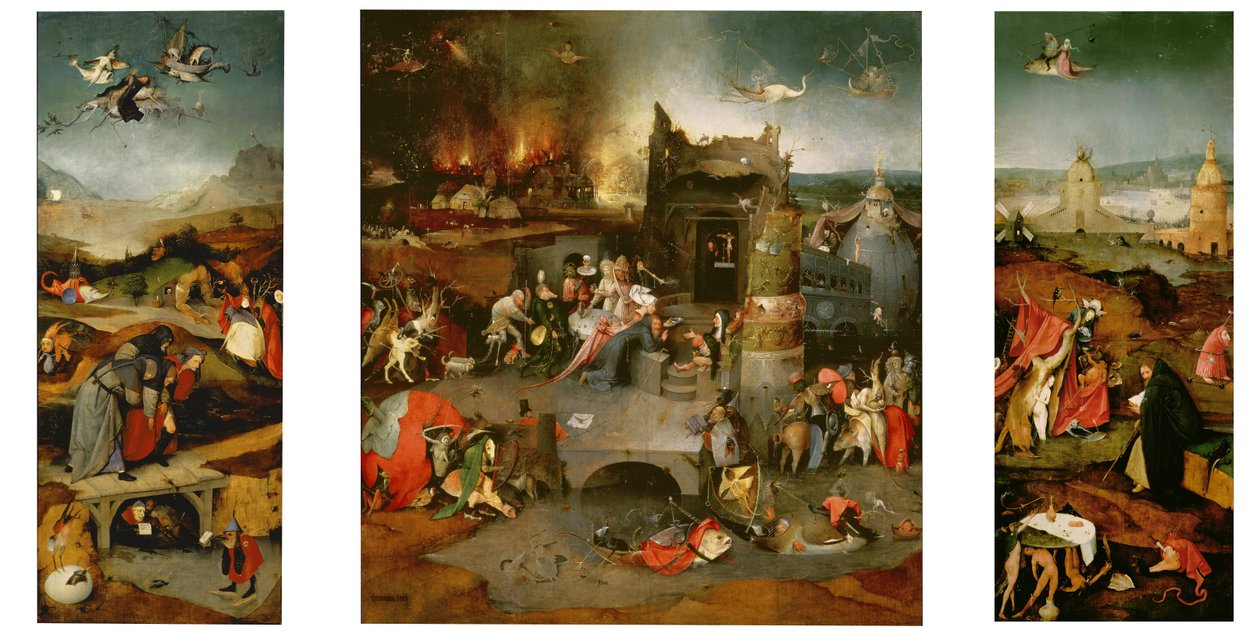 Kuszenie św. Antoniego, ok. 1501 autorstwa Hieronymus Bosch