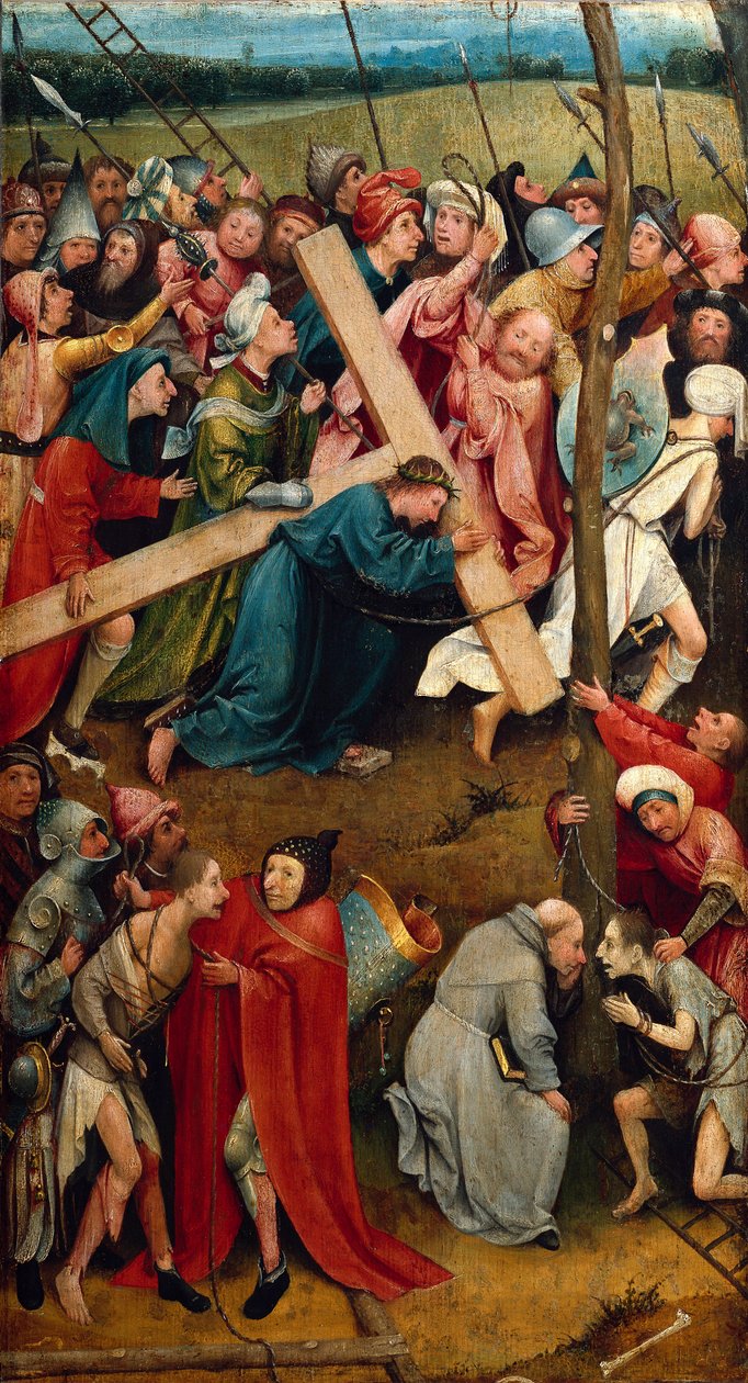 Chrystus trzymający swój krzyż, Droga na Kalwarię autorstwa Hieronymus Bosch