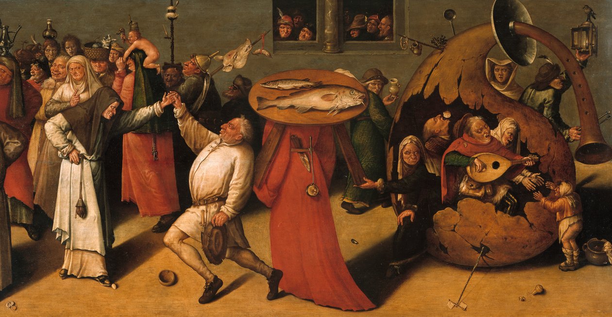 Walka między karnawałem a Wielkim Postem. autorstwa Hieronymus, Bosch