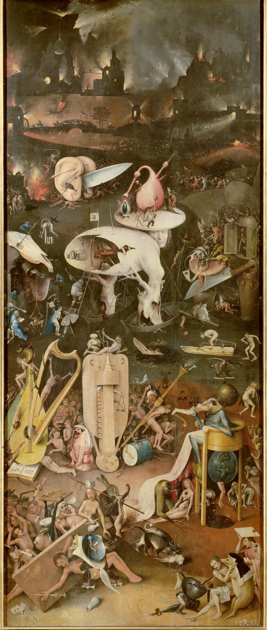 Piekło (prawy panel Ogrodu rozkoszy ziemskich) autorstwa Hieronymus Bosch