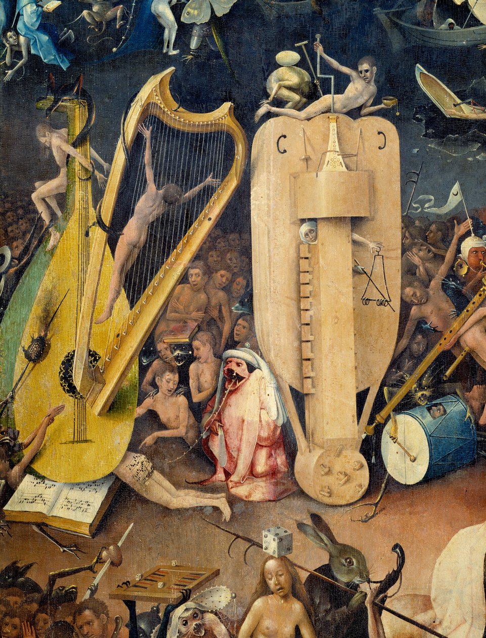 Piekło Szczegół prawej części tryptyku „The Garden of Terrestrial Delices” Hieronima Van Akena (Aken) dit Jerome Bosch (1450-1516) autorstwa Hieronymus Bosch