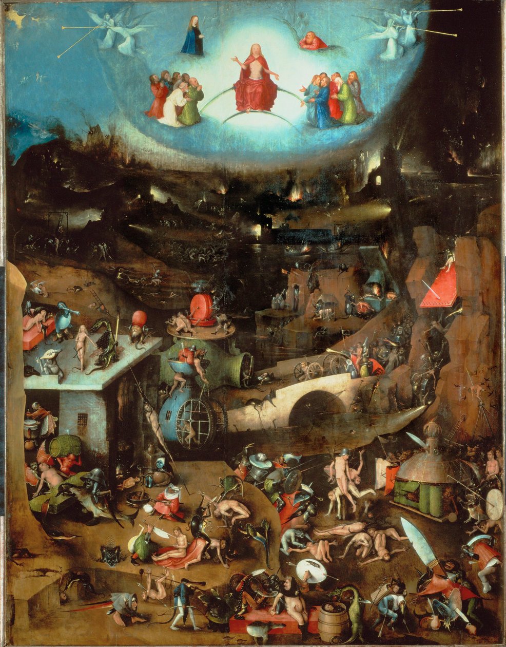 Sąd Ostateczny, panel centralny (olej na drewnie dębowym) autorstwa Hieronymus Bosch
