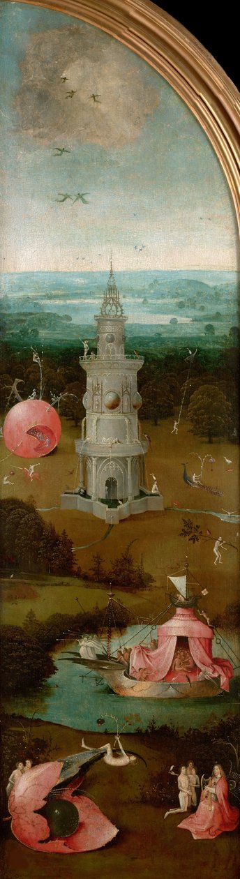 Tryptyk Sądu Ostatecznego, lewy panel, ok. 1490-1510. autorstwa Hieronymus Bosch