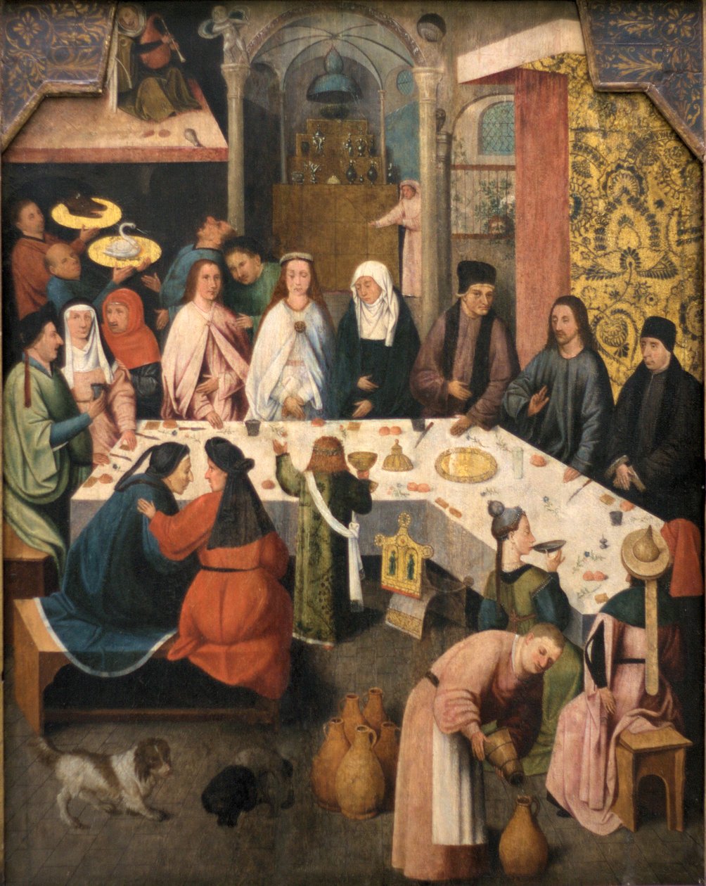 Uczta weselna w Kanie, ok. 1550-1565 autorstwa Hieronymus Bosch