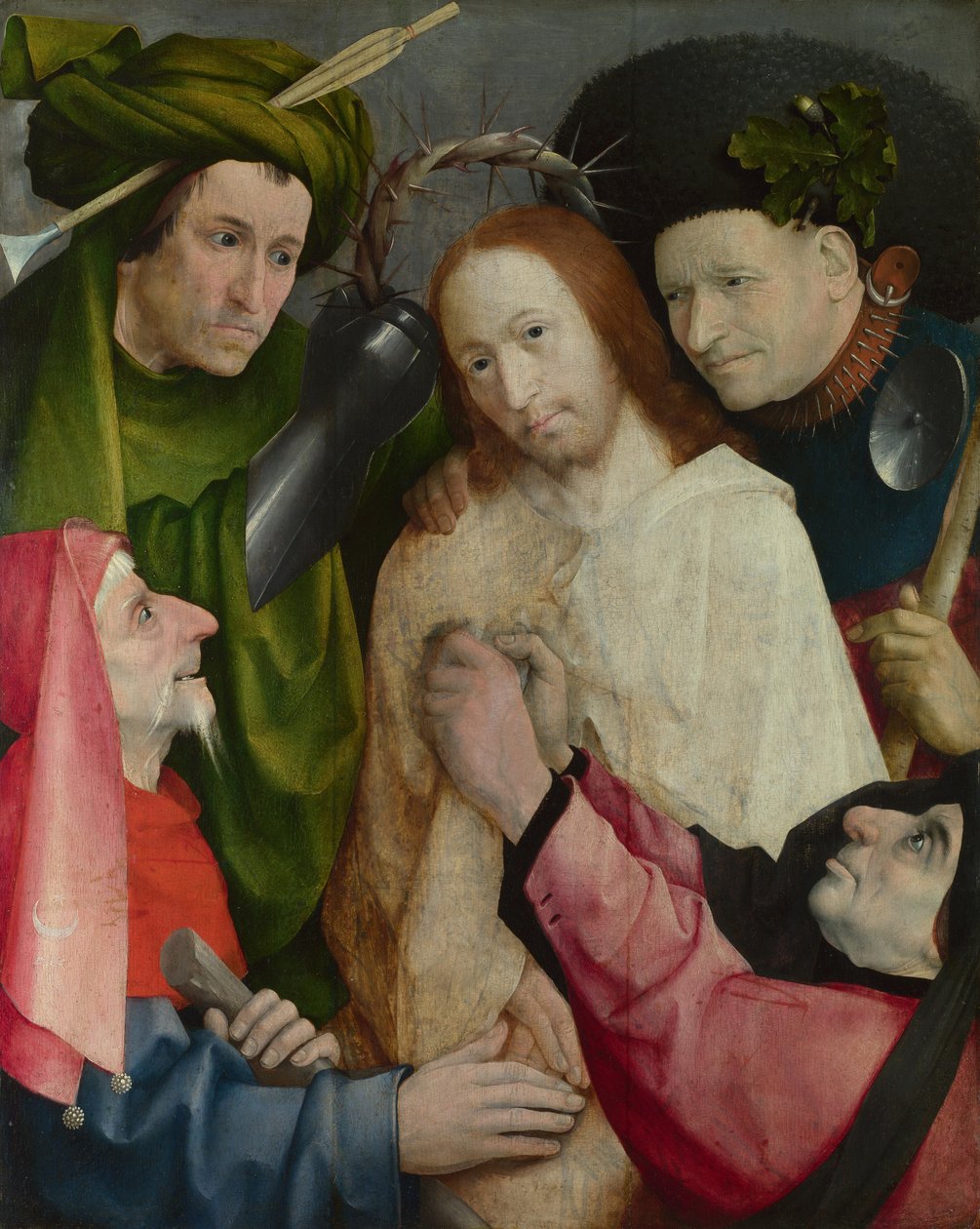 Naśmiewanie się z Chrystusa, c. 1500 autorstwa Hieronymus Bosch