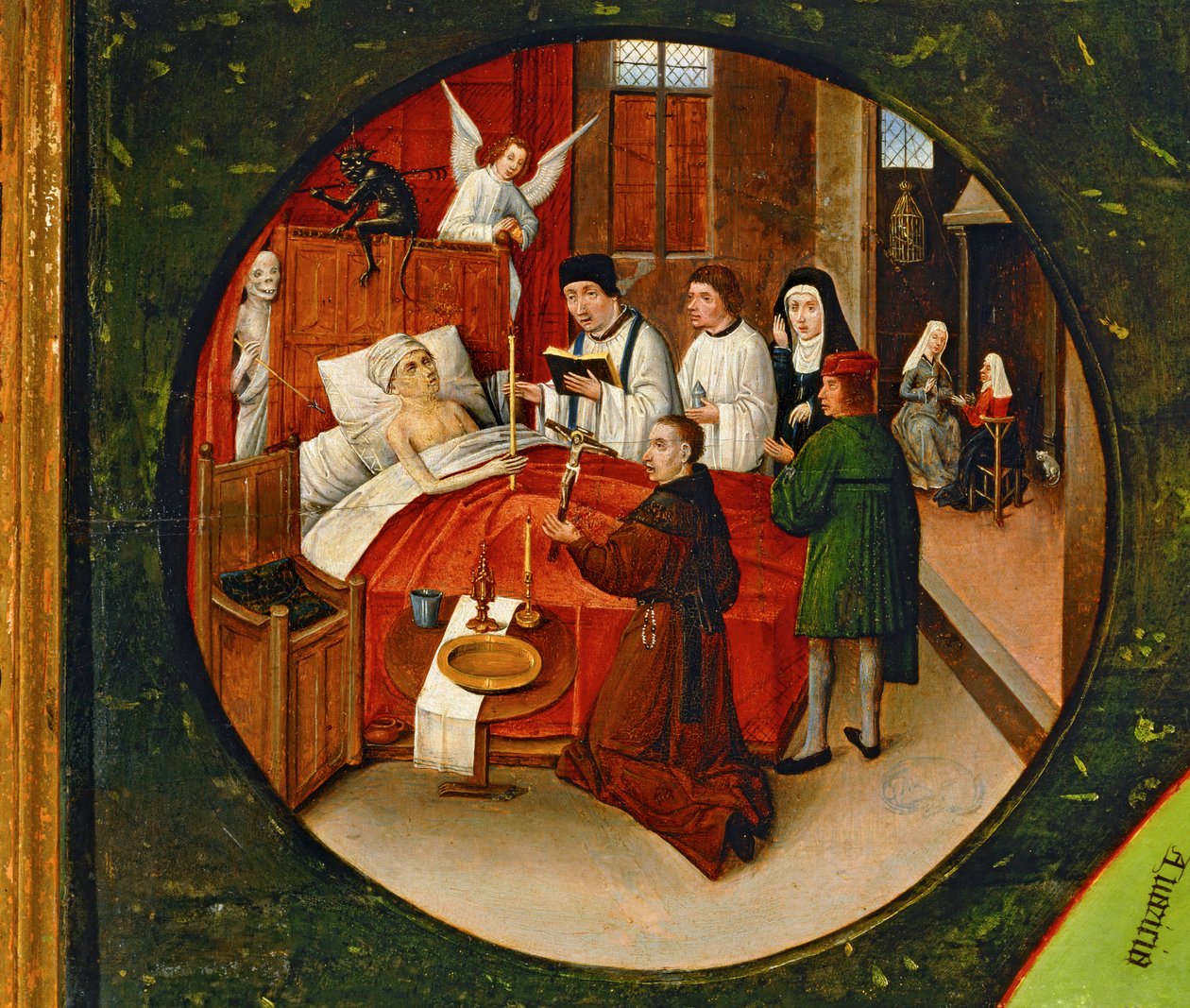 Tabela siedmiu grzechów głównych ... autorstwa Hieronymus Bosch