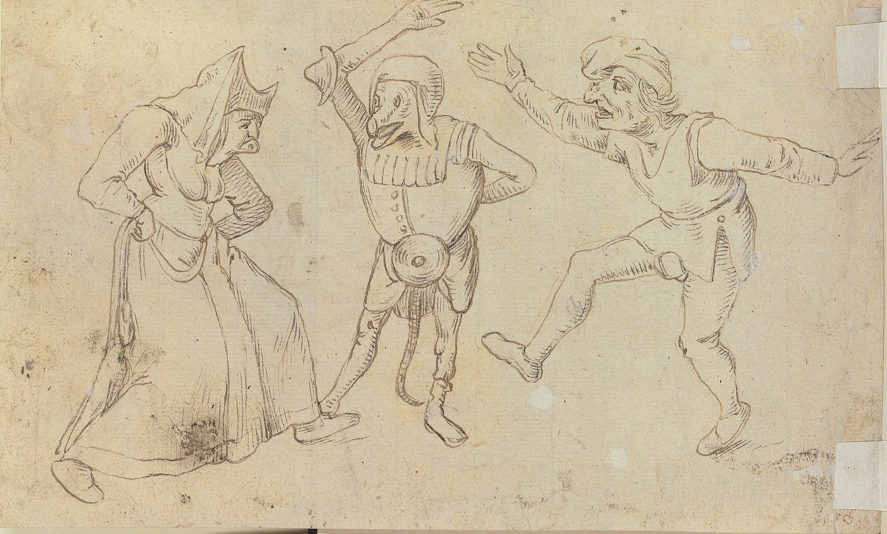 Trzy tańczące postacie autorstwa Hieronymus Bosch