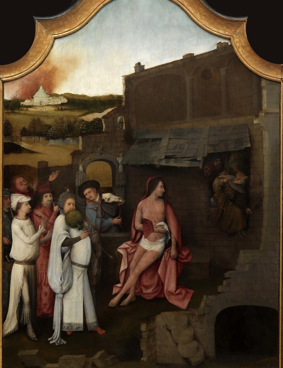 Tryptyk Hioba Panel centralny, pierwsza ćw. XVI w. autorstwa Hieronymus, Bosch