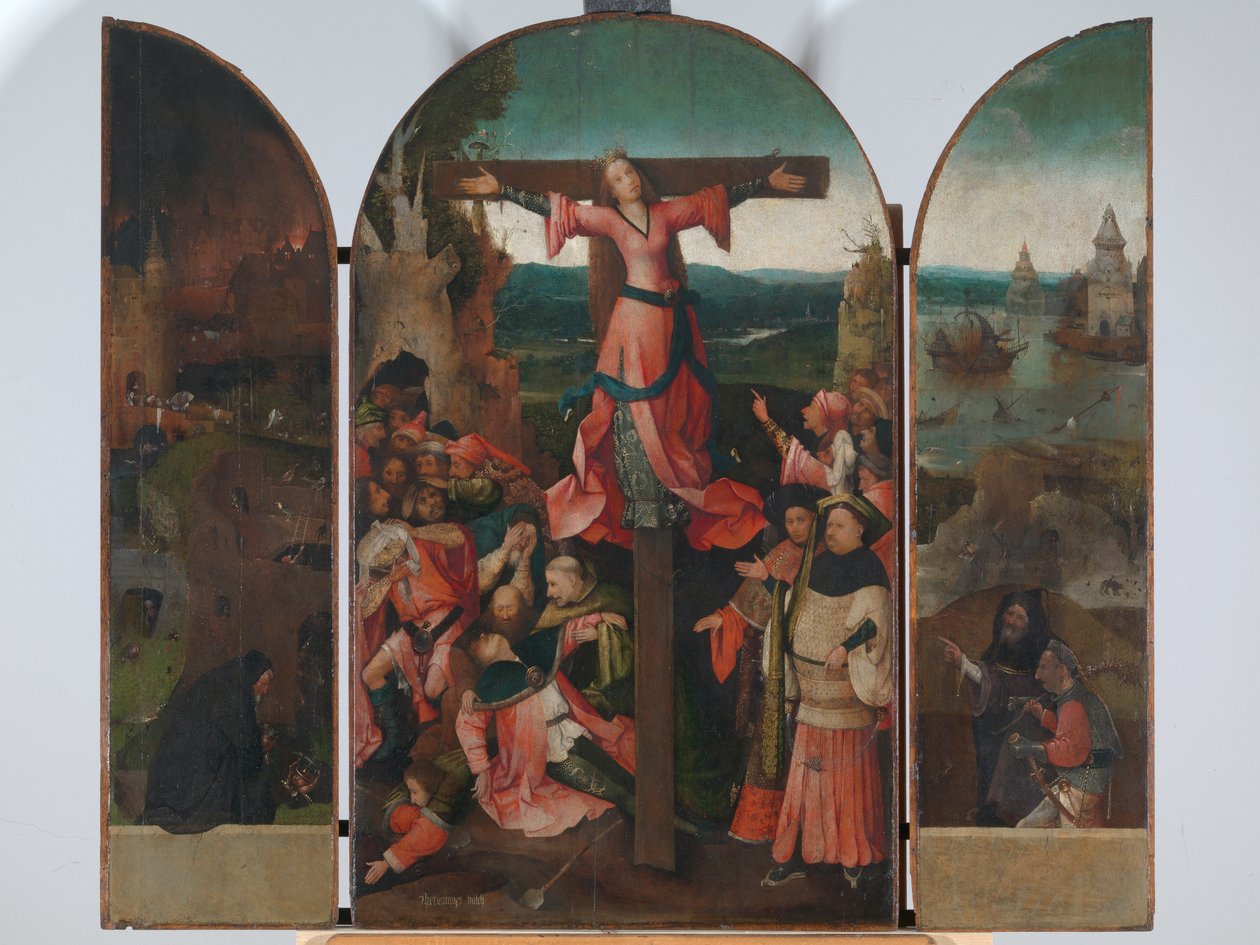 Tryptyk Ukrzyżowanego Męczennika (Tryptyk św. Julii), autorstwa Jorena Anthoniszoona Van Aekena znanego jako Bosch Hieronymus autorstwa Hieronymus Bosch