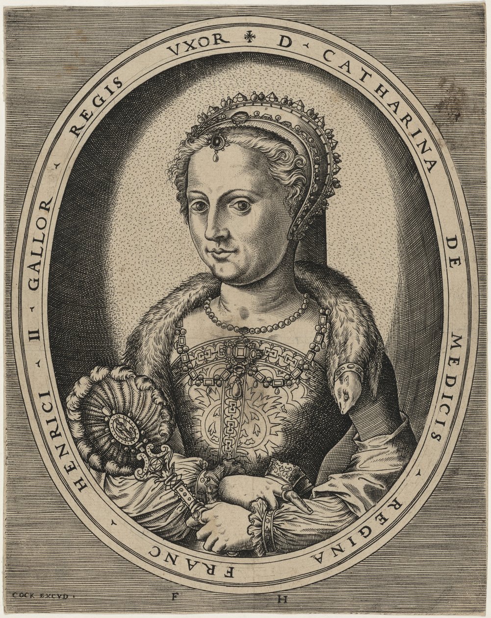 Katarzyna Medycejska, żona Henryka II Walezjusza autorstwa Hieronymus Cock