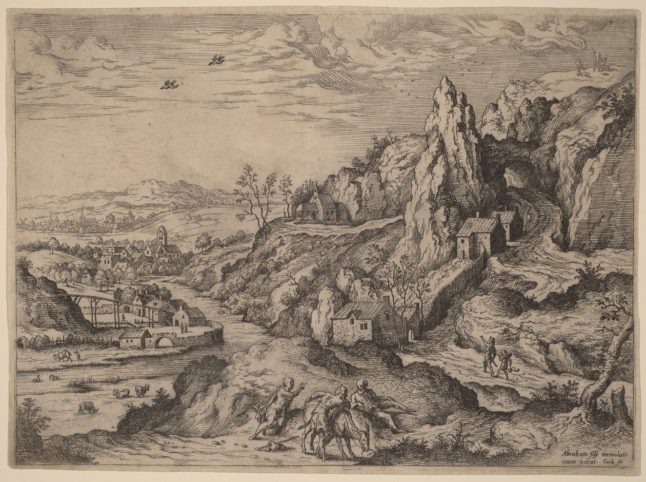 Ofiara Abrahama autorstwa Hieronymus Cock