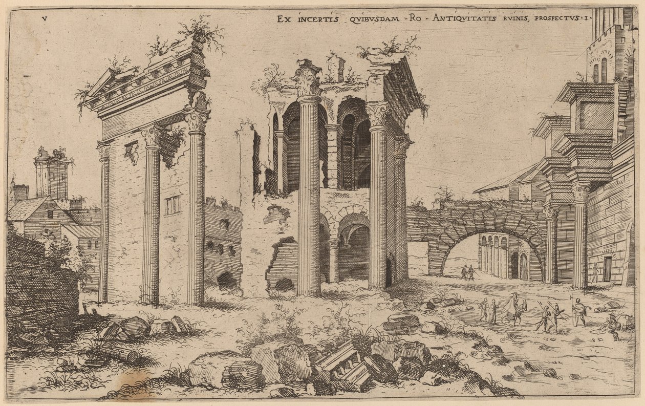 Widok Forum Nerva autorstwa Hieronymus Cock