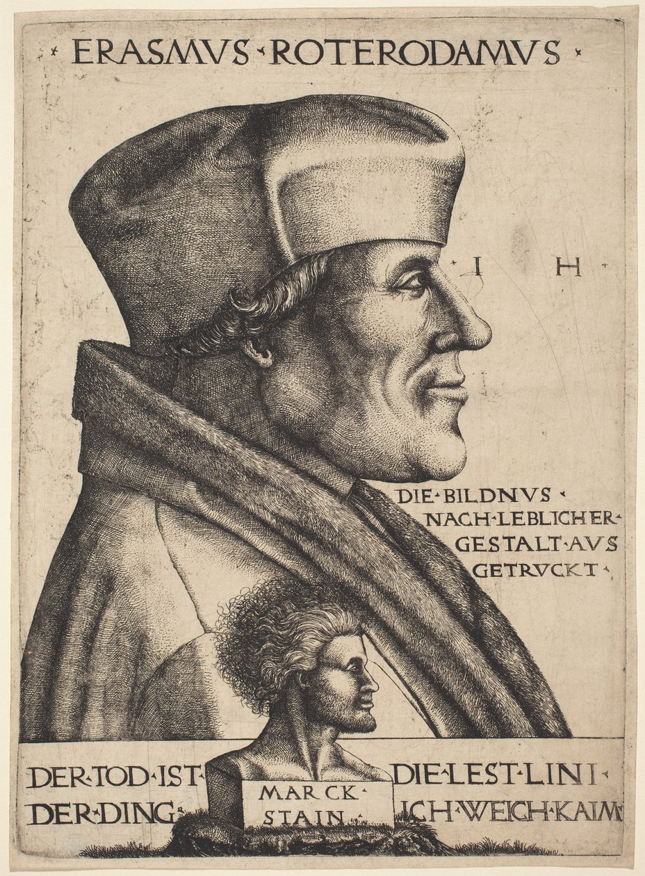 Erazm z Rotterdamu autorstwa Hieronymus Hopfer