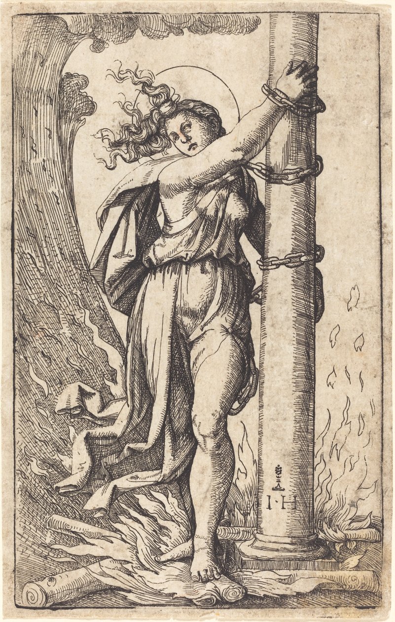 Hart autorstwa Hieronymus Hopfer after Marcantonio Raimondi