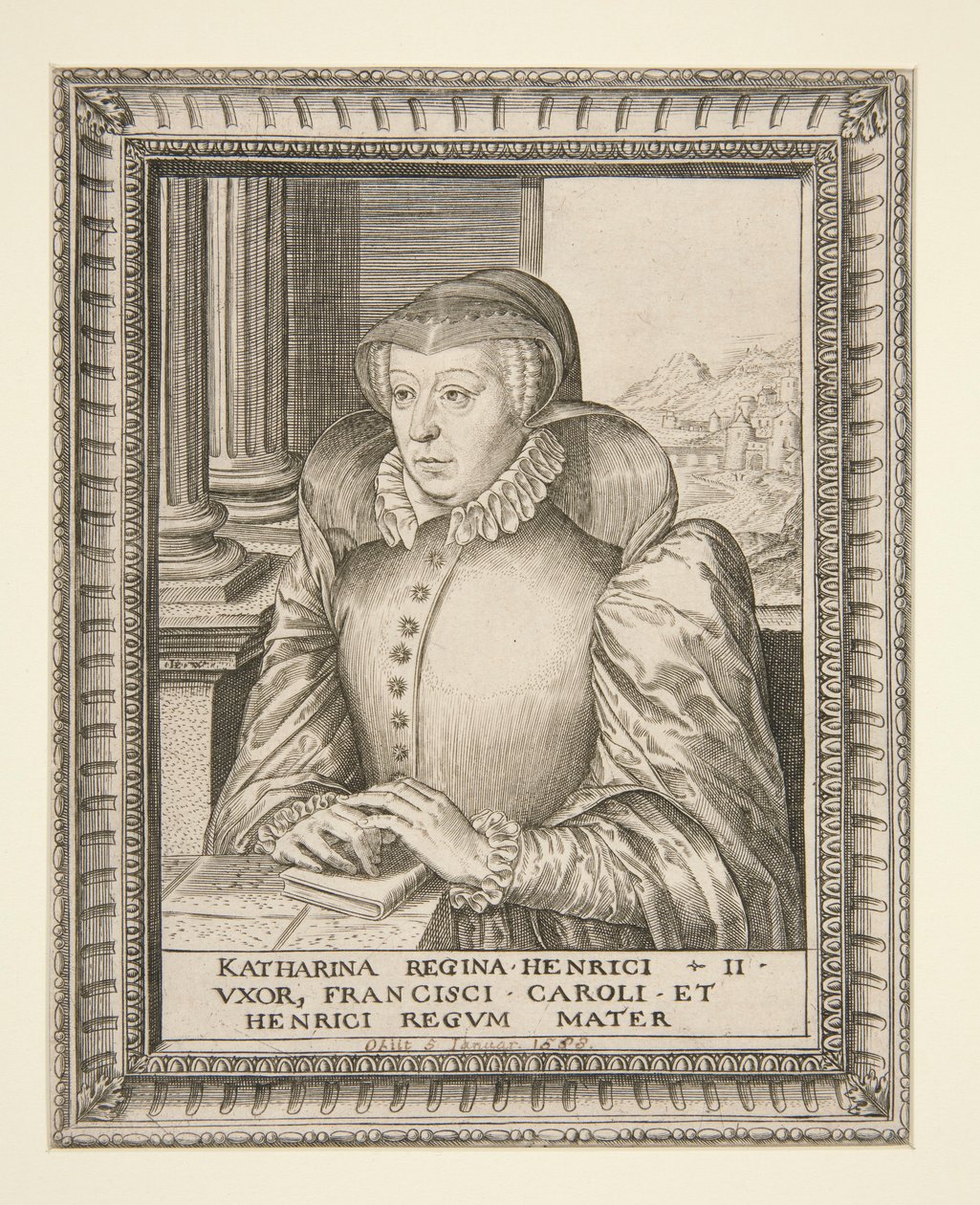 Katarzyna de Medici autorstwa Hieronymus Wierix