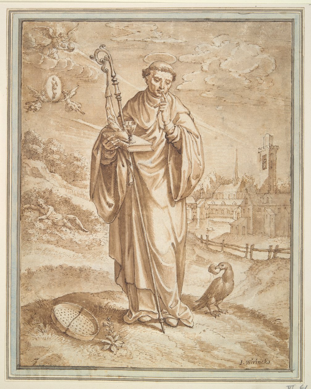 Św. Benedykt autorstwa Hieronymus Wierix