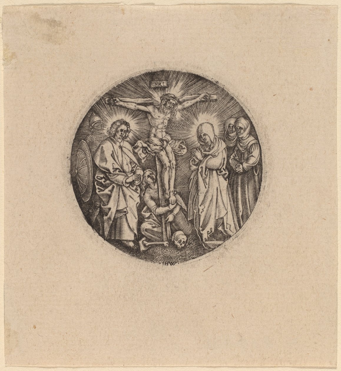 Ukrzyżowanie zwane Głowicą Miecza Maksymiliana autorstwa Hieronymus Wierix and Antonie Wierix after Albrecht Dürer