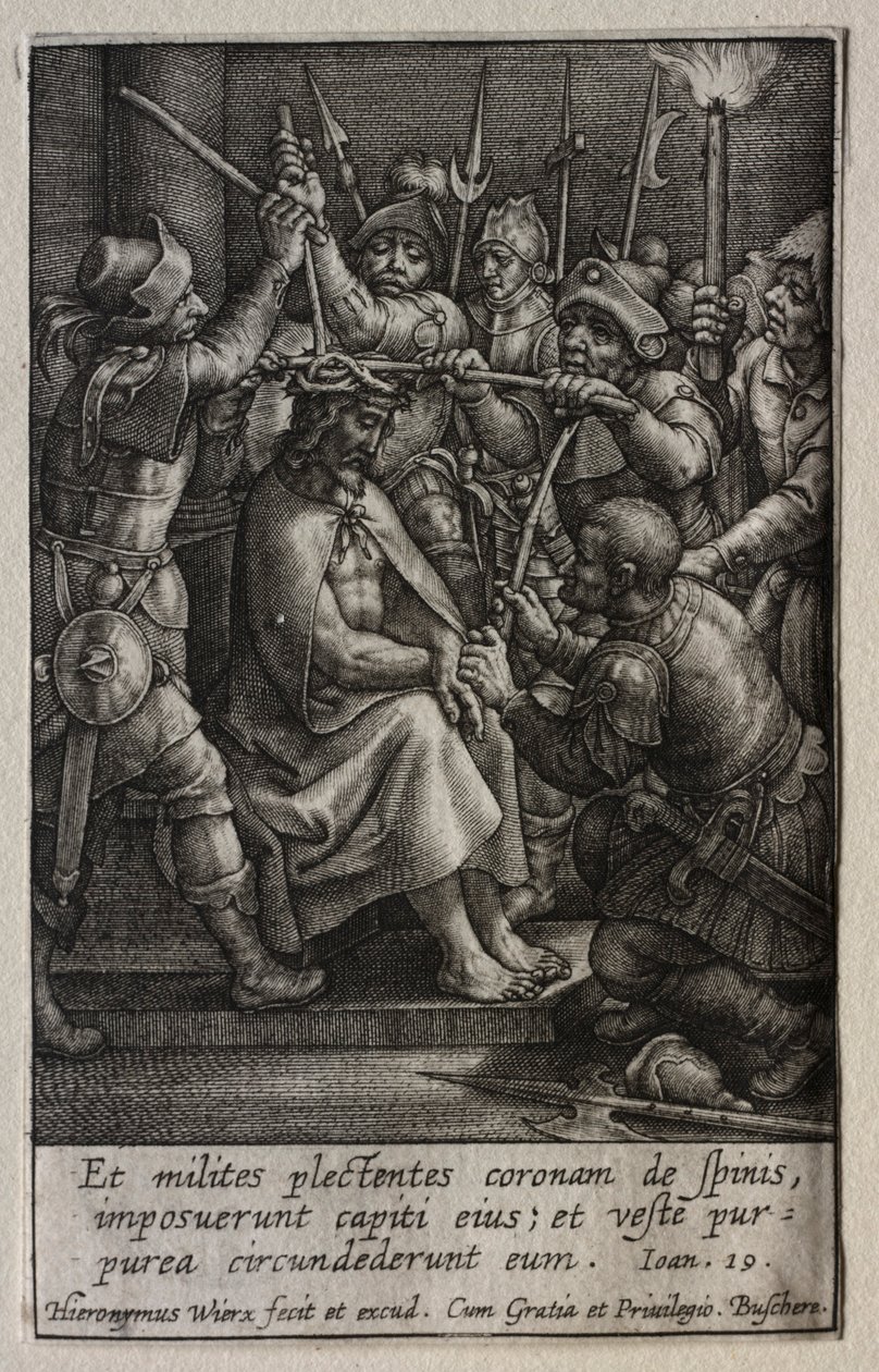 Pasja: ukoronowanie cierniem. autorstwa Hieronymus or Jerome Wierix
