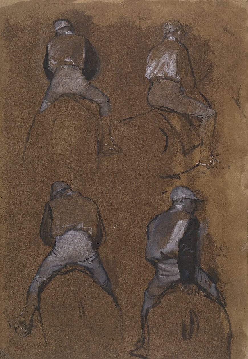 Cztery badania dżokeja autorstwa Hilaire Germain Edgar Degas