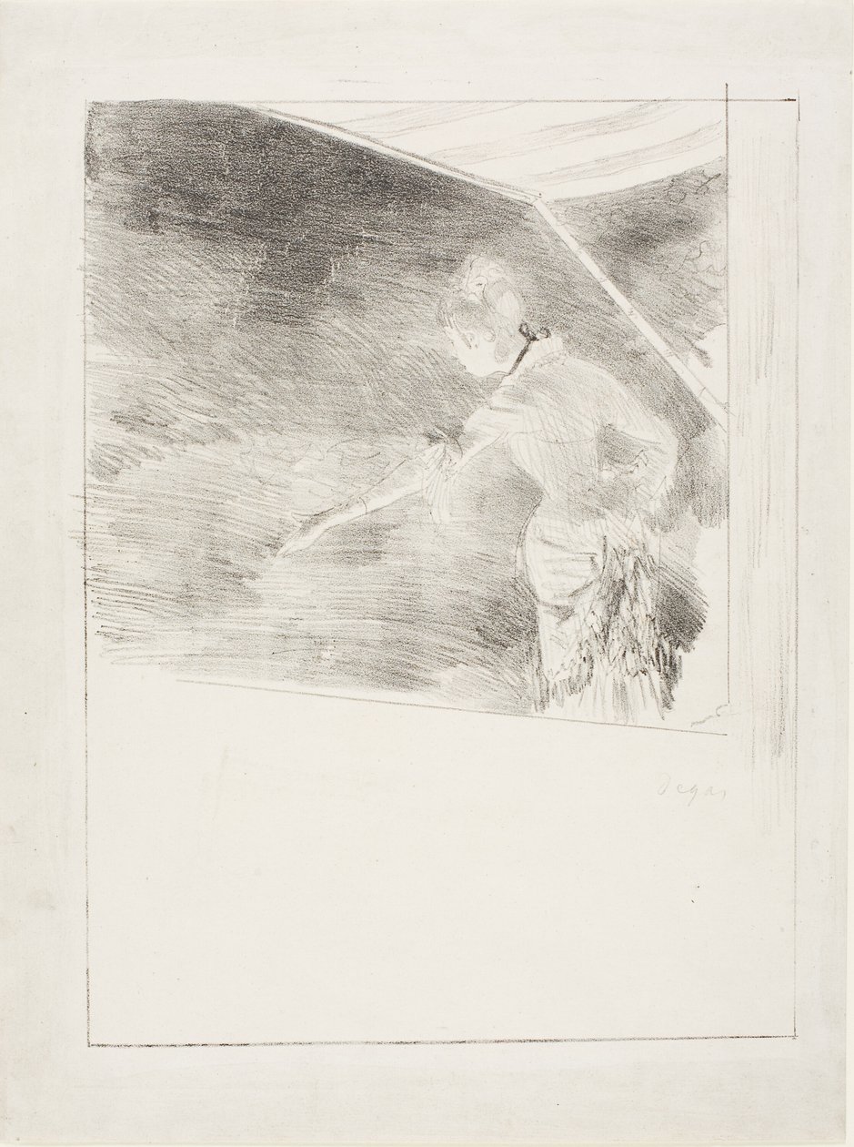 Piosenkarz na koncercie w kawiarni autorstwa Hilaire Germain Edgar Degas