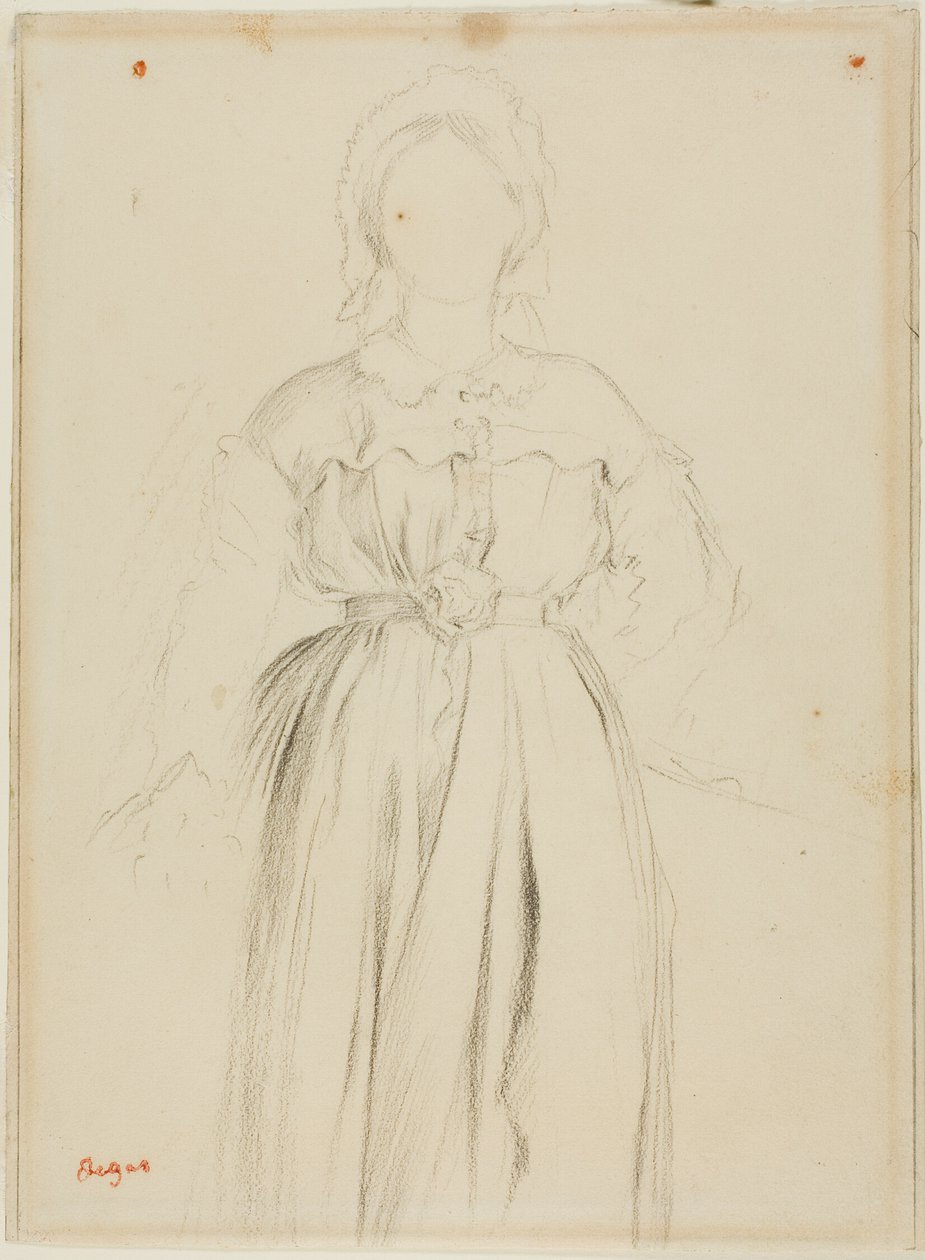 Studium do portretu Marguérite de Gas autorstwa Hilaire Germain Edgar Degas