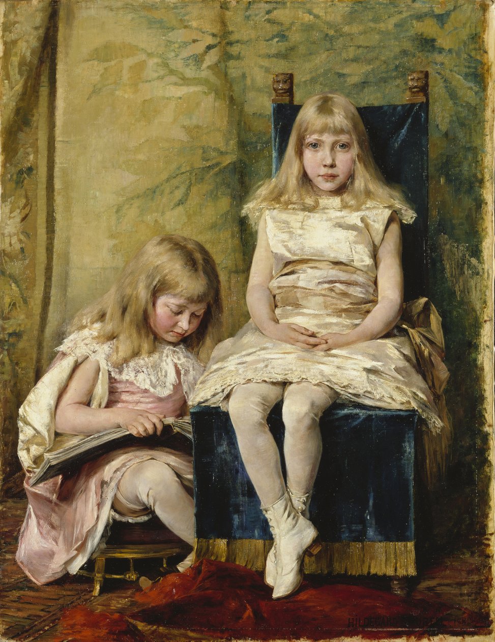Hildegarda i Alfhild Tamm, 1882 autorstwa Hildegard Katerina Thorell