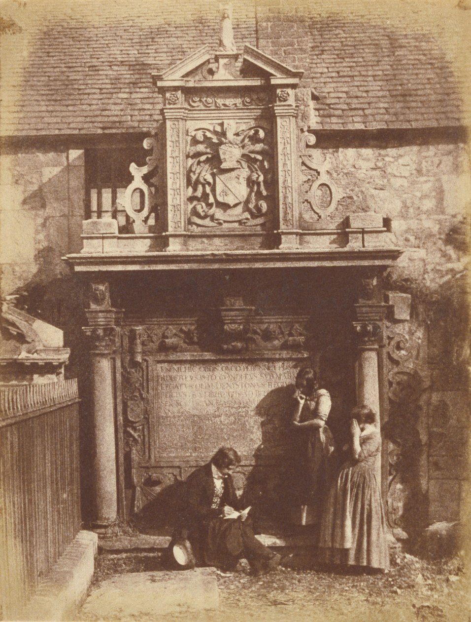 Cmentarz Greyfriars, pomnik Dennistoun z D. O. Hill i jego siostrzenicami autorstwa Hill and Adamson