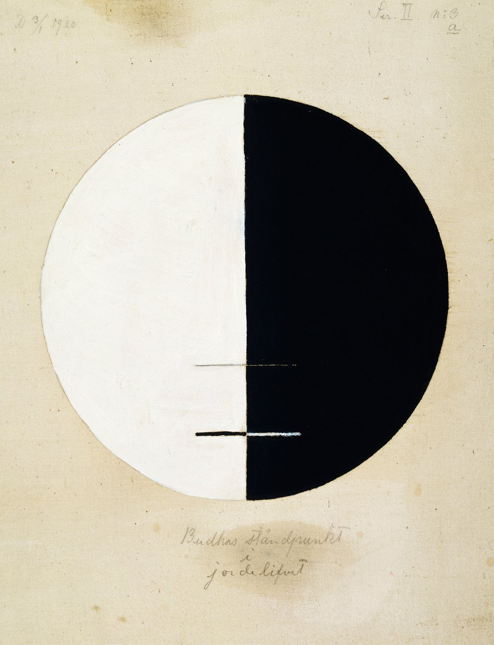 Stanowisko Buddy w ziemskim życiu, nr 3a, 1920. autorstwa Hilma af Klint